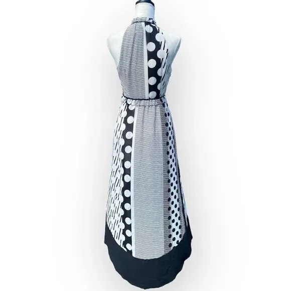 Maeve High low Black and White Dress - Picture 4 of 9